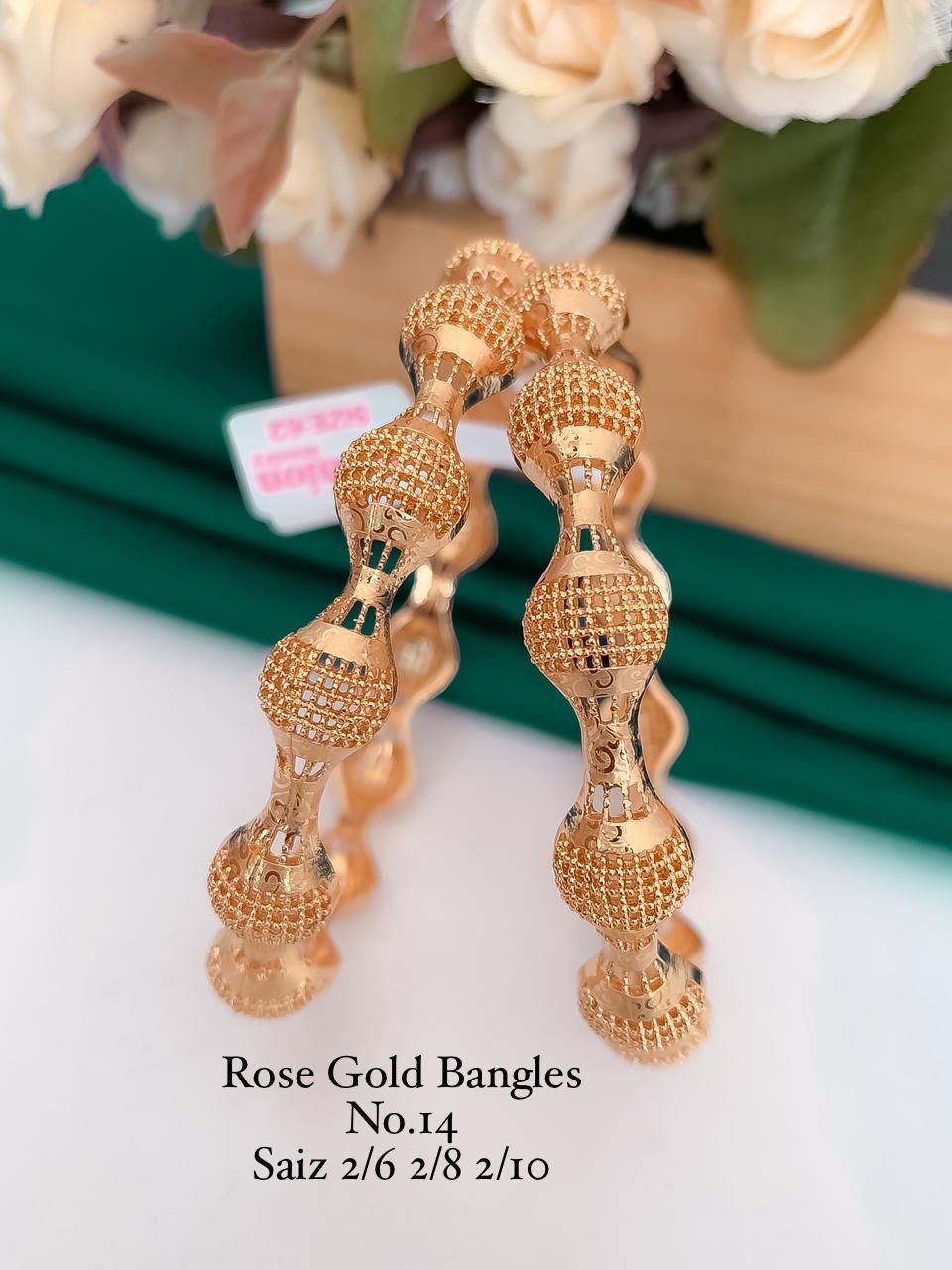  Fancy Design Rose Gold Bangles Set Wholesalers In Delhi
